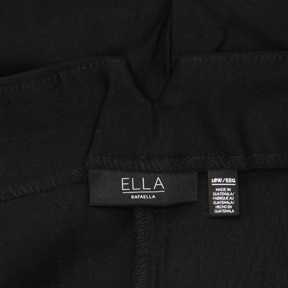 NWT Ella Rafaella Womens Plus Size Straight Leg Pants LRBSC101R2 18W Black - Picture 6 of 6